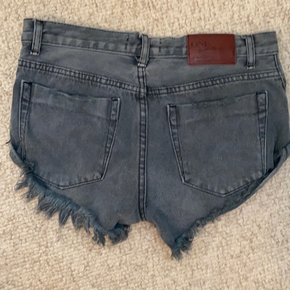 One Teaspoon Pants - One Teaspoon jean shorts black size 24